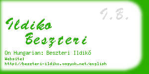 ildiko beszteri business card